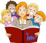 Royalty Free RF Clipart Illustration Of A Pretty Teacher Reading A Story Book To Diverse Children by BNP Design Studio